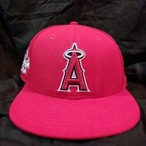 Angels Baseball 2010 All Star Game 59Fifty New Era Fitted Hat 7 3/8 Red/Floral